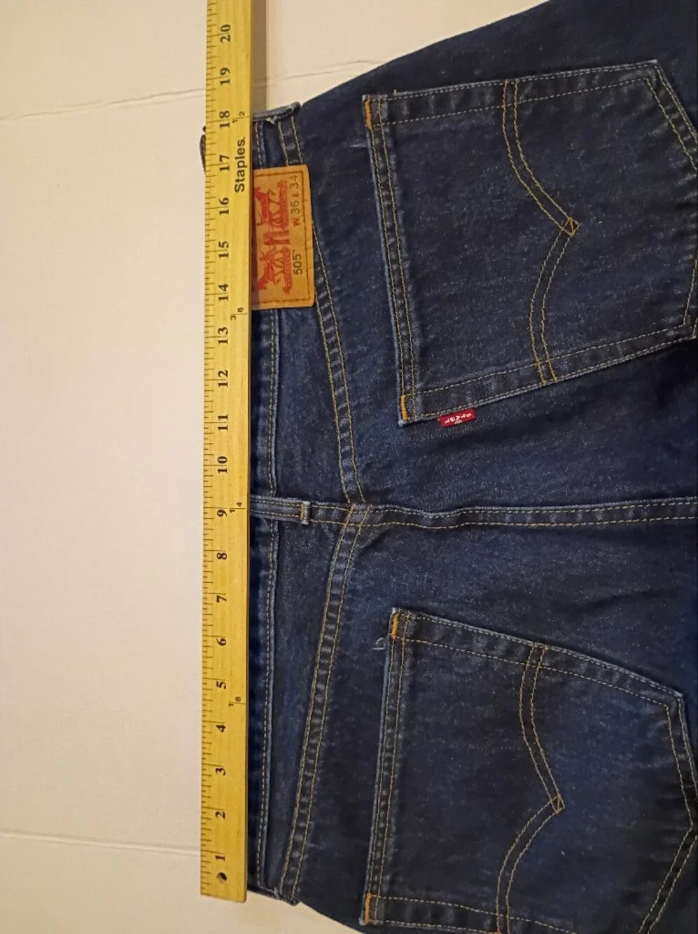 Levi's Men's 505 Straight Fit Dark Indigo Jeans Size 36/34